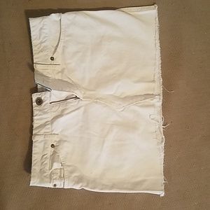 White Jean Skirt